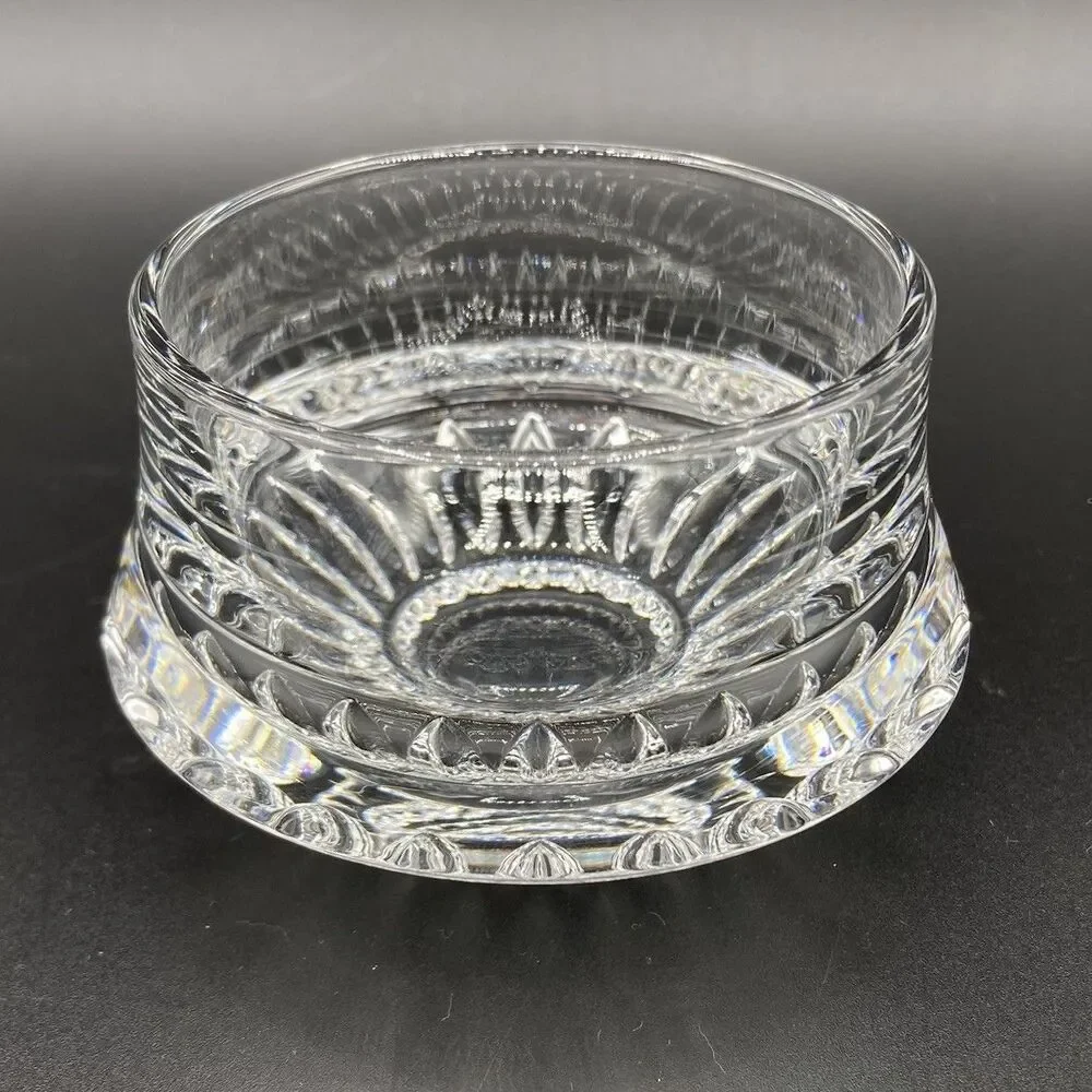 Vintage Gorham Full Lead Crystal Stacking Open Sugar Bowl & Creamer Set